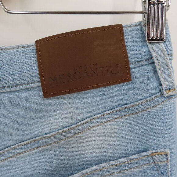 J Crew Mercantile Womens 28 Light Wash Blue Denim Jeans Raw Hem High Waist Pants - Picture 6 of 11